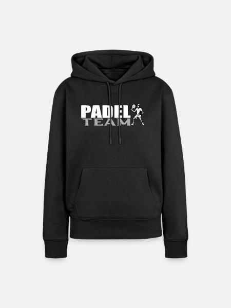 Padel-Team - Frauen Premium Bio Hoodie - Schwarz