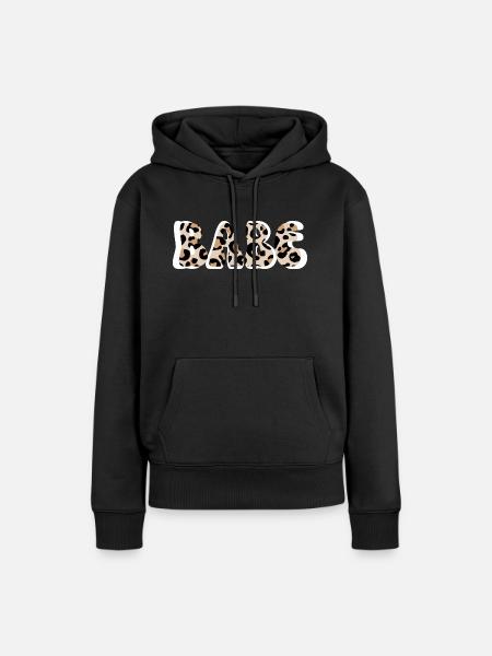 Babe Leopard - Brautgespann - Frauen Premium Bio Hoodie - Schwarz
