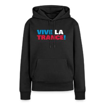 Trance - Vive la Trance ! - Sweat à capuche Premium bio Femme - noir - Devant - Julia (174cm)