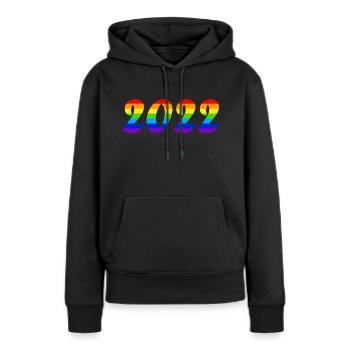 de l’équipe nationale LGBTQ - Sweat à capuche Premium bio Femme - noir - Devant - Julia (174cm)