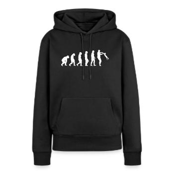 Daddy Kind Dad ich liebe Papa Vatertag Tochter - Frauen Premium Bio Hoodie - Schwarz - Vorne - Julia (174cm)