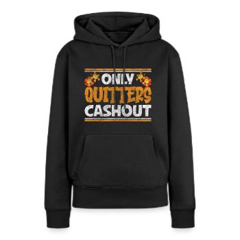 Joueur de poker Full House - Sweat à capuche Premium bio Femme - noir - Devant - Julia (174cm)