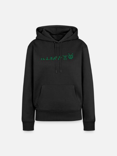Pixel Evolution - Frauen Premium Bio Hoodie - Schwarz