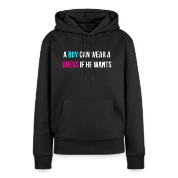Gleichberechtigung Pride Englisch - Frauen Premium Bio Hoodie - Schwarz - Vorne - Julia (174cm)