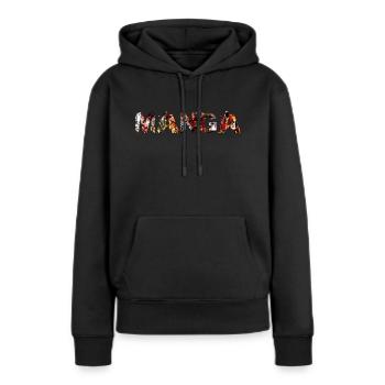 Manga - Frauen Premium Bio Hoodie - Schwarz - Vorne - Julia (174cm)