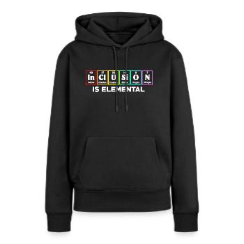 Inklusion ist elementar LGBT-Flagge Gay Pride Month - Frauen Premium Bio Hoodie - Schwarz - Vorne - Julia (174cm)
