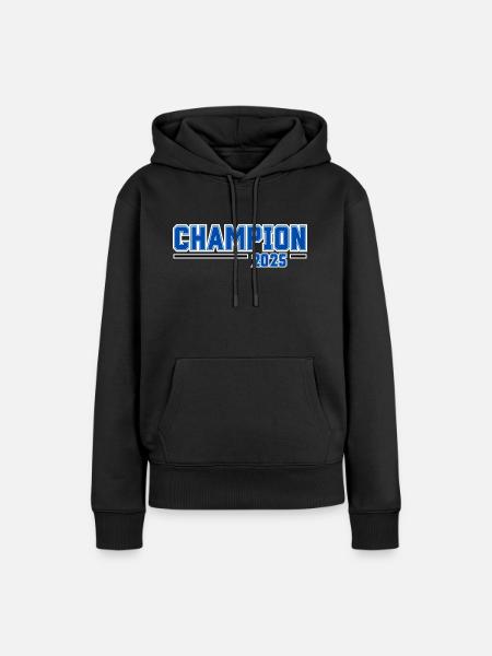 Champion 2025 - Frauen Premium Bio Hoodie - Schwarz