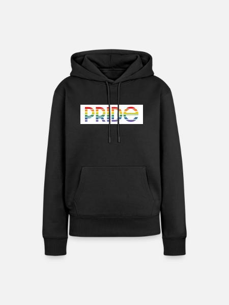 Pride rainbow white background - Frauen Premium Bio Hoodie - Schwarz