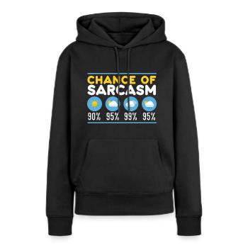Meteorologe Wettervorhersage Meteorologie - Frauen Premium Bio Hoodie - Schwarz - Vorne - Julia (174cm)