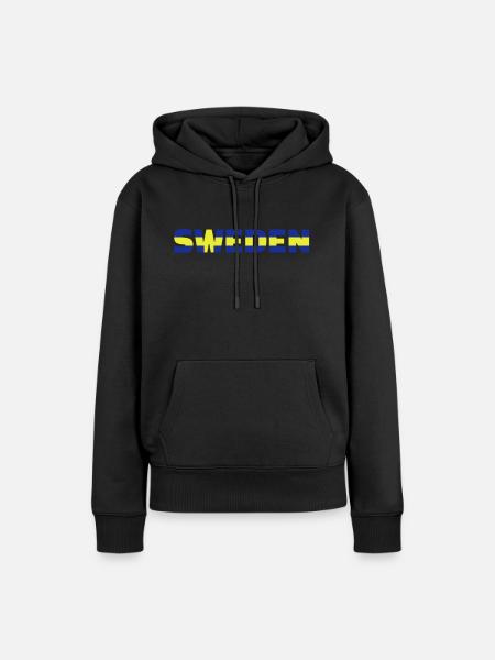 Schweden - Frauen Premium Bio Hoodie - Schwarz