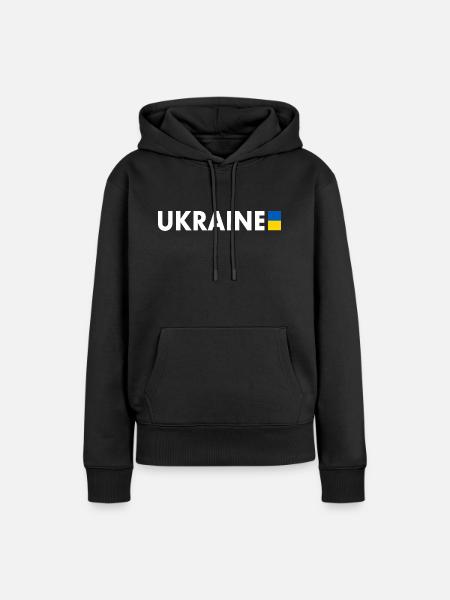 Ukraina - Dame Premium hoodie, økologisk bomuld - sort