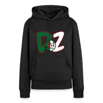 DZ Algerien - Frauen Premium Bio Hoodie - Schwarz - Vorne - Julia (174cm)