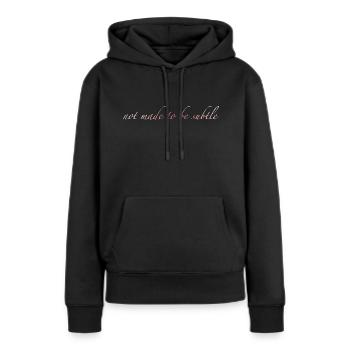 pas fait pour être subtil - Sweat à capuche Premium bio Femme - noir - Devant - Julia (174cm)