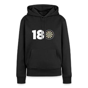 180 CADEAUX DART DART POUR UN CENT ET 80 - Sweat à capuche Premium bio Femme - noir - Devant - Julia (174cm)