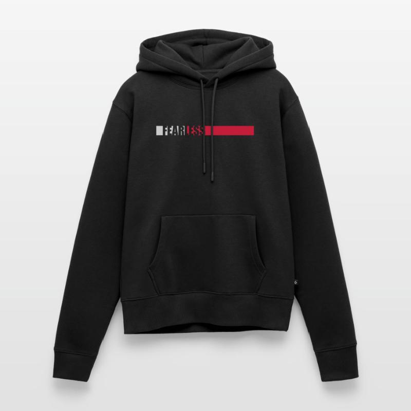 Conception de citation de texte intrépide Sweat à capuche Premium bio Femme