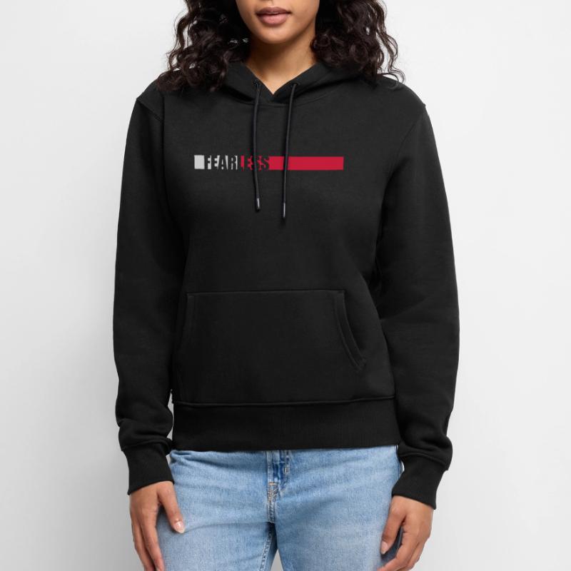 Conception de citation de texte intrépide Sweat à capuche Premium bio Femme
