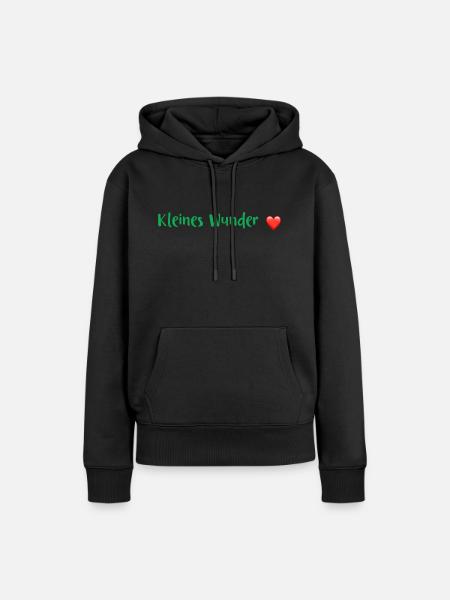 Babysprüche - schwanger - Frauen Premium Bio Hoodie - Schwarz