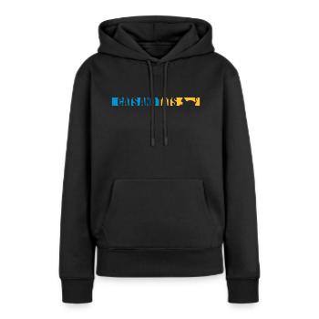 cats and tats Zitat - Frauen Premium Bio Hoodie - Schwarz - Vorne - Julia (174cm)
