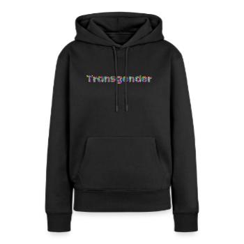 Transgender - Frauen Premium Bio Hoodie - Schwarz - Vorne - Julia (174cm)