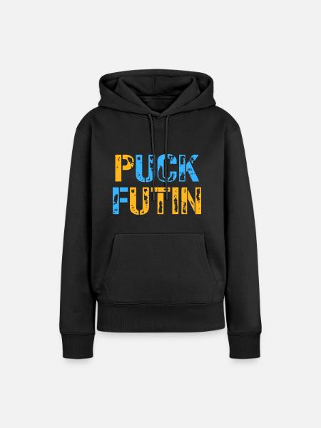Puck Futin - Frauen Premium Bio Hoodie - Schwarz