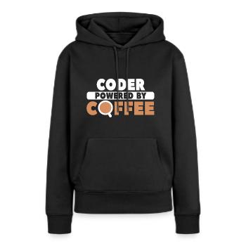 Coder Coffee - Women’s Premium Organic Hoodie - black - Front - Julia (174cm)