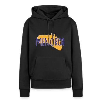 Minorque - Sweat à capuche Premium bio Femme - noir - Devant - Julia (174cm)