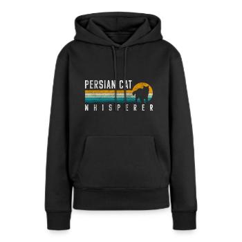 Katze Stubentiger Fell Frauchen - Frauen Premium Bio Hoodie - Schwarz - Vorne - Julia (174cm)