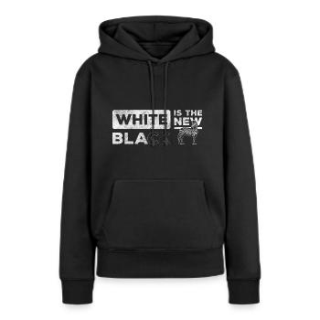 Zebrastreifen Afrika Tierpark - Frauen Premium Bio Hoodie - Schwarz - Vorne - Julia (174cm)