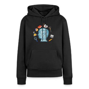 ADHS-Bewusstsein - Frauen Premium Bio Hoodie - Schwarz - Vorne - Julia (174cm)