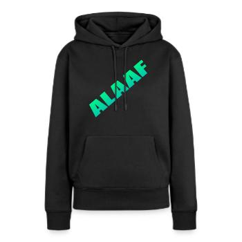 Alaaf - Sweat à capuche Premium bio Femme - noir - Devant - Julia (174cm)
