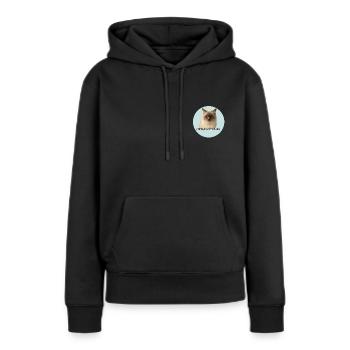 Certified Cat Lover - Frauen Premium Bio Hoodie - Schwarz - Vorne - Julia (174cm)