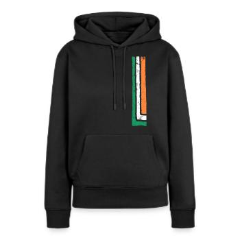 Irland - Frauen Premium Bio Hoodie - Schwarz - Vorne - Julia (174cm)