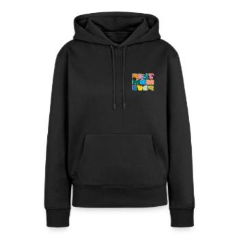 Best mom ever - Sweat à capuche Premium bio Femme - noir - Devant - Julia (174cm)