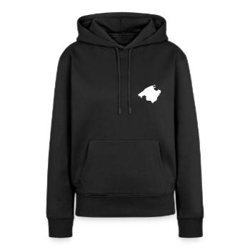 Logo de la poitrine de Majorque - Sweat à capuche Premium bio Femme - noir - Devant - Julia (174cm)