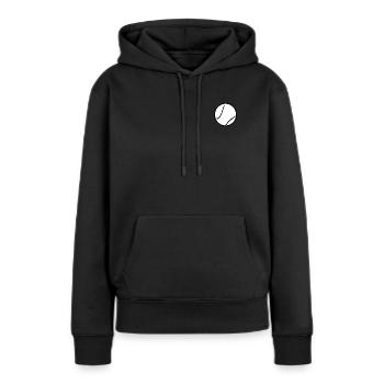 balle de tennis - Sweat à capuche Premium bio Femme - noir - Devant - Julia (174cm)