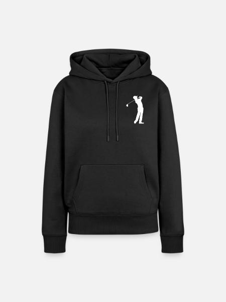 Golfer - Frauen Premium Bio Hoodie - Schwarz