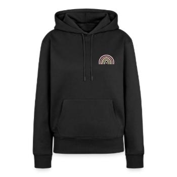 Pastel Rainbow - Women’s Premium Organic Hoodie - black - Front - Julia (174cm)
