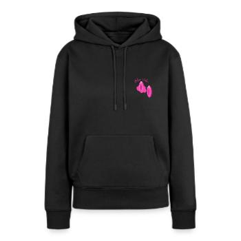 Le féminisme concerne tout le monde ! Vagin doux Dolce Vulvar - Sweat à capuche Premium bio Femme - noir - Devant - Julia (174cm)