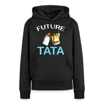 Ma Future tata Idée Cadeau Femme - Sweat à capuche Premium bio Femme - noir - Devant - Julia (174cm)