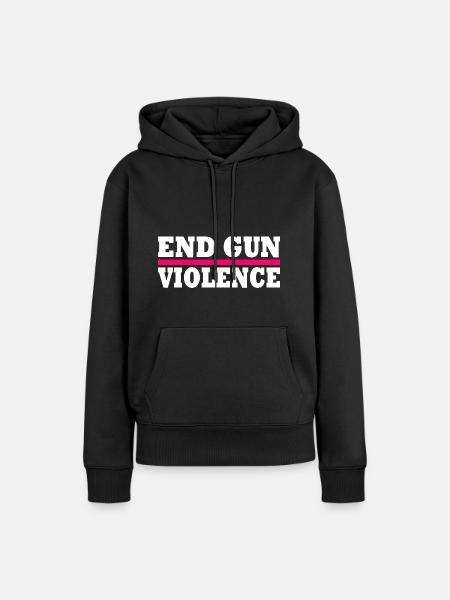 End gun violence - Frauen Premium Bio Hoodie - Schwarz
