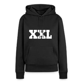 XXL - Frauen Premium Bio Hoodie - Schwarz - Vorne - Julia (174cm)