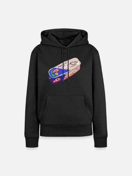 Makrele - Frauen Premium Bio Hoodie - Schwarz