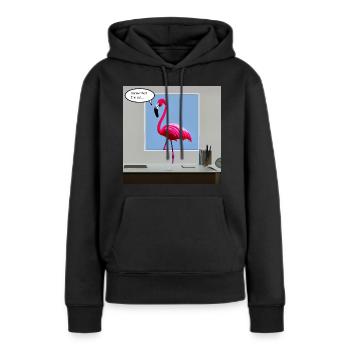 No office jobs for flamingos - Women’s Premium Organic Hoodie - black - Front - Julia (174cm)