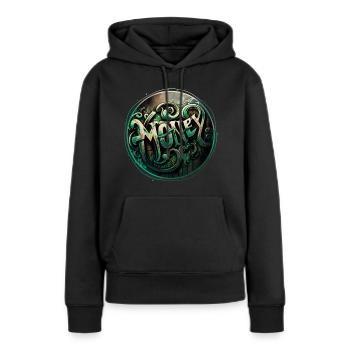 Graffiti d’argent Thème 1 - Sweat à capuche Premium bio Femme - noir - Devant - Julia (174cm)