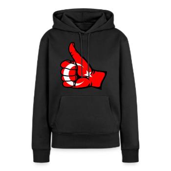 Türkei Flagge alles klar Symbol - Frauen Premium Bio Hoodie - Schwarz - Vorne - Julia (174cm)
