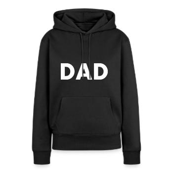 Dad - Sweat à capuche Premium bio Femme - noir - Devant - Julia (174cm)