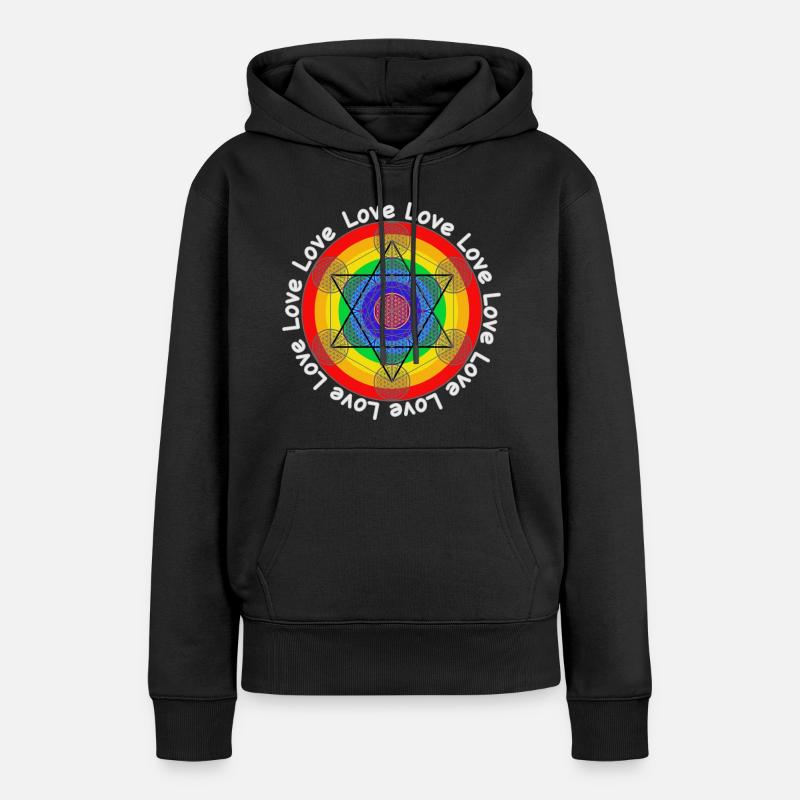 Conception de chakra énergétique - Sweat à capuche Premium bio Femme - noir