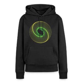 Heilige Geometrie Spiralle - Frauen Premium Bio Hoodie - Schwarz - Vorne - Julia (174cm)