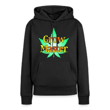 Grow Master - Cannabis - Marijuana - Marihuana - Frauen Premium Bio Hoodie - Schwarz - Vorne - Julia (174cm)