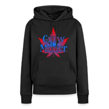 Grow Master - Cannabis - Marijuana - Marihuana - Frauen Premium Bio Hoodie - Schwarz - Vorne - Julia (174cm)